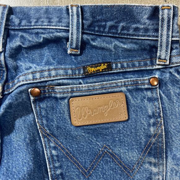 Y2K Wrangler 13MWZ Custom Patched Jeans 32x30 — Custom Hand-Stitched Work - Picture 6 of 9